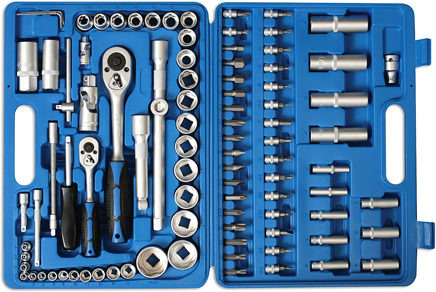 Laser 3671 Socket Set 1/4"D, 1/2"D 94pc, Silver, Variety Pack - Image 4