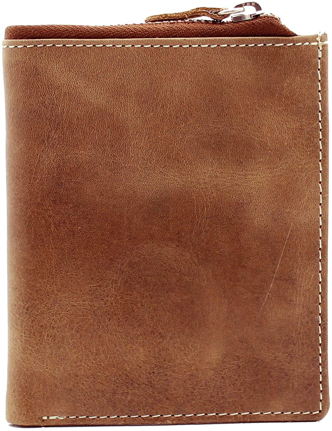 TOPSUM LONDON Men’s RFID Blocking Genuine Leather Wallet, Handmade Slim Bifold Purse with 6 Card Slots, SIM Card Holder
