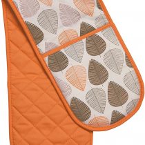 Premier Housewares Leaf Double Oven Glove - Orange