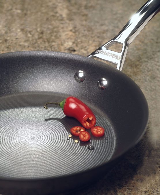 Circulon 80678 Infinite Saucepans and Frypans Set of 5 – Lifetime Guarantee – Non-Stick - stainless steel lids - Hard Anodized Aluminium Cookware, Black - Image 3