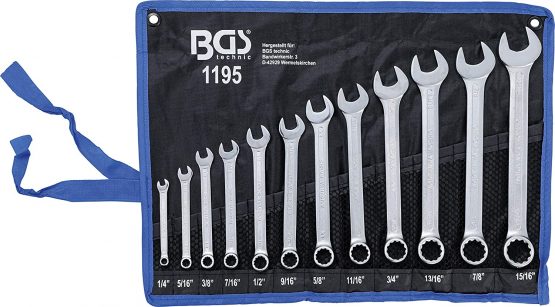 BGS 1195 | Combination Spanner Set | Inch Sizes | 1/4" - 15/16" | 12 pcs.