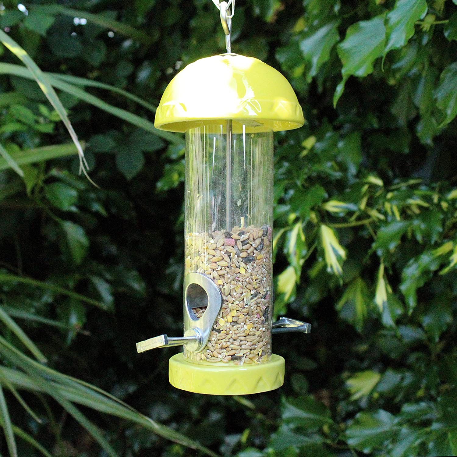 Kingfisher BFC2 Glazed Ceramic Bird Seed Feeder Yellow BigaMart