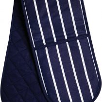 Premier Housewares 100% Cotton Oven Gloves Double Oven Mitts Striped Gloves Heat Resistant Oven Gloves Oven Proof Gloves Long Oven Gloves H83X W18X D2