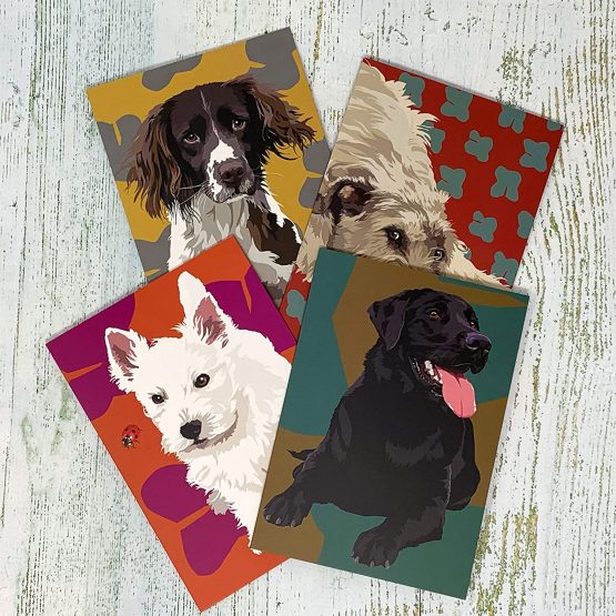 Dog Set Blank Greeting Boxed Notecards by Leslie Gerry - Image 3