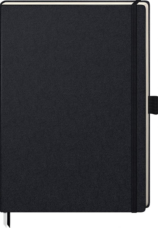 Brunnen Kompagnon 96-Page Squared Notepad Lineature 22 Black 21 x 29.4 cm