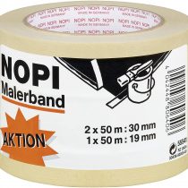 NOPI Masking Tape Tower, 2X 50 m of 3/30 mm, 1 x 50 m/19 mm, 55541 55193-00001-00