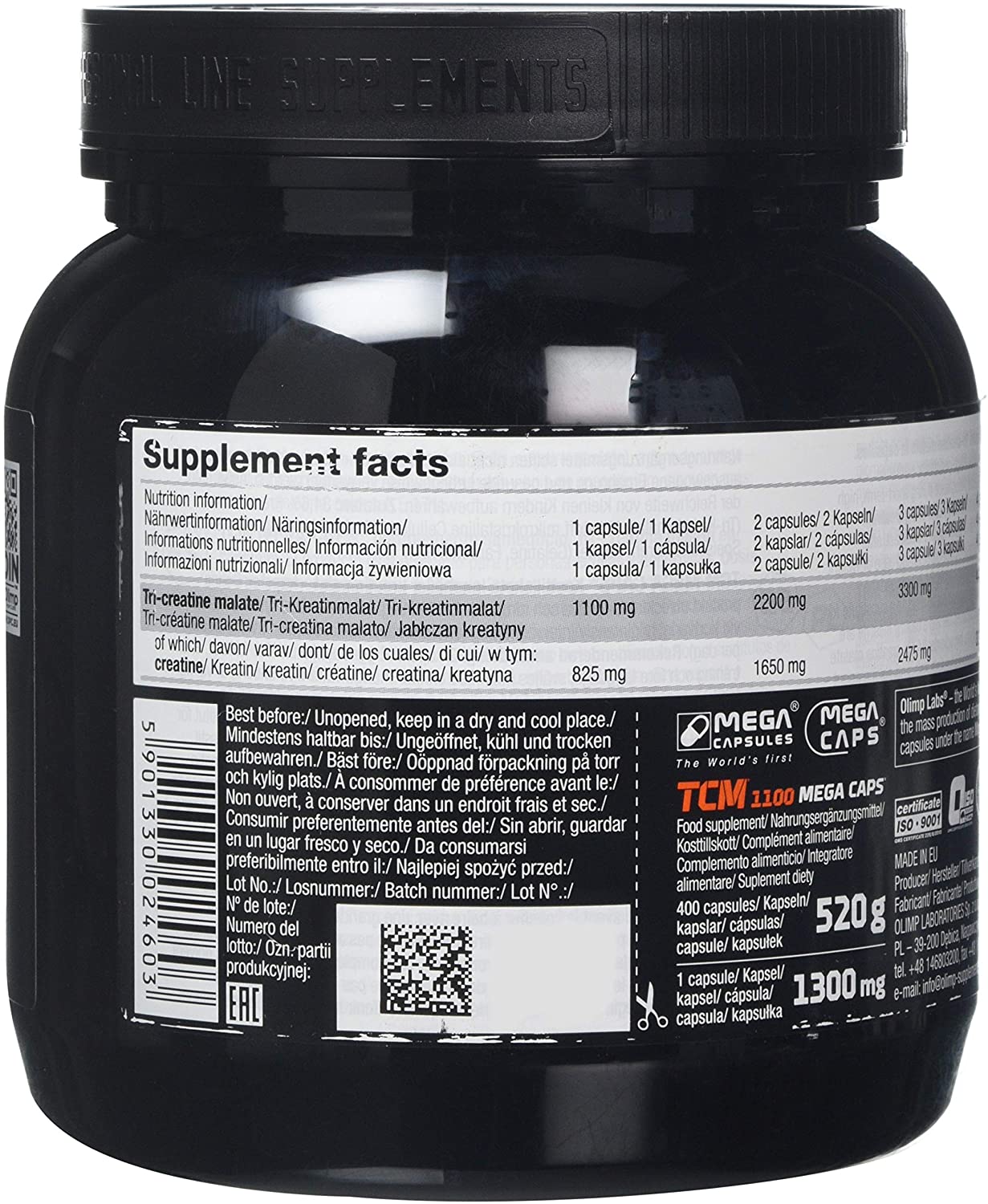OLIMP SPORT NUTRITION Olimp TCM Capsules, 1100 mg, Pack of 400 Mega Capsules, 400 count (Pack of 1) - Image 2