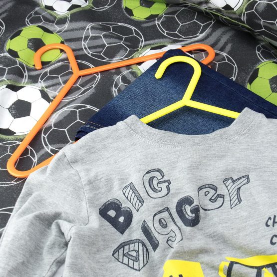 HANGERWORLD Pack of 10 Children's Plastic Coat Hangers with Trouser Bar for Baby & Toddler Clothes-30cm (11.5"), Mixed - Image 4