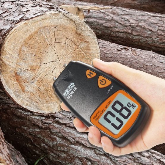 Wood Moisture Meter,Drr damp meter，2 pins Portable Wood Water Moisture Tester, HD Digital LCD Display with 2 Spare Sensor Pins and one 9V Battery(Both Included) Range 5% - 40%,Accuracy: +/-1% - Image 4