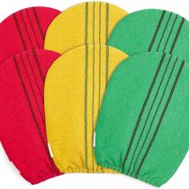 6 Pieces korean Exfoliating Cloth Towels Exfoliating Bath Mitten Remove Dead Skin Bath Scrub Mitten for Bathing