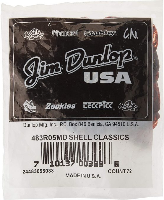 Dunlop 483R05MD Genuine Celluloid, Shell, Medium, 72/Bag - Image 2