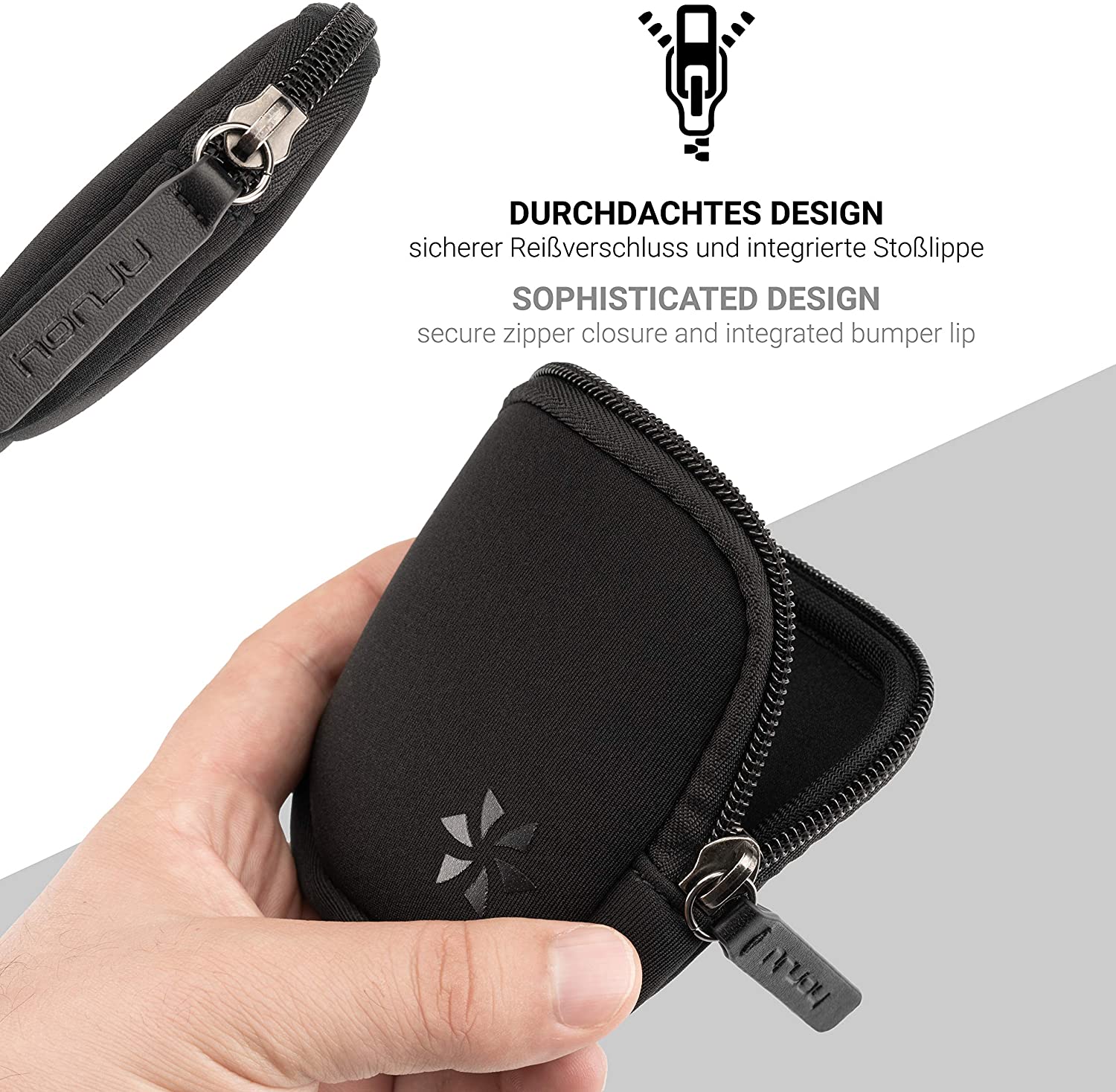 honju bike neoprene pouch bag for Bosch Intuvia E-Bike Display (display protection against scratches and dirt) - black - Image 4