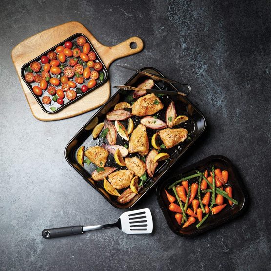 MasterClass Small Baking Tray, Scratch Resistant Vitreous Enamel and Induction Safe 1 mm Thick Steel, 24 x 18 cm - Image 3
