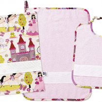 Filet - Nursery Set with Princess Theme - 100% Cotton with Embroidery Aida - Pink
