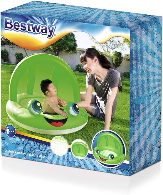 Bestway Shaded Play Pool 52189 Paddling Pool with Sun Canopy 97 x 66 cm Assorted Colours - Image 4