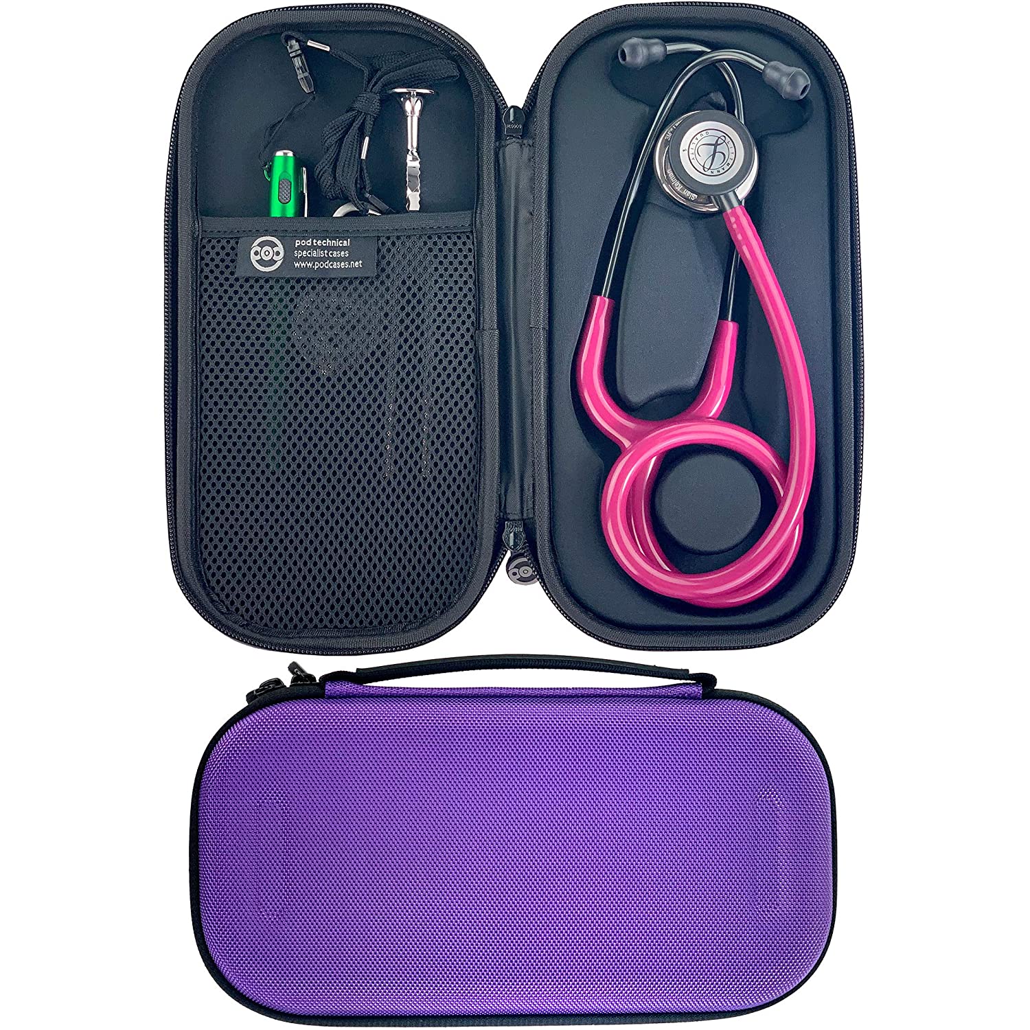 Pod Technical Classicpod Micro Stethoscope Case for Littmann Classic Stethoscopes - Purple, For Classic size stethoscopes