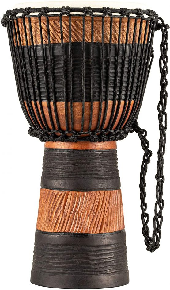 Meinl ADJ3M 10 inch Djembe with Bag - Brown/Black - Image 2