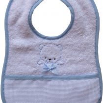 Filet Baby Boys AM283B Terry Cloth Bib Sponge, Blue, One Size
