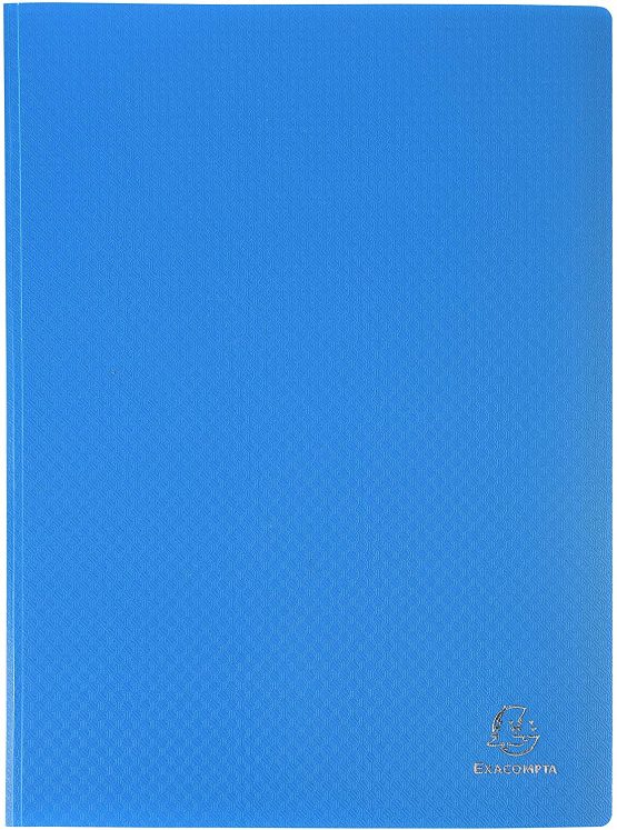 Exacompta Semi-rigid PP Display Book A4 20 Pockets Blue