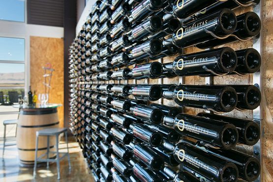 VintageView Wall Series 4 Wall Mounted Metal Wine Rack (1220mm, 12 Bottles, Satin Black) - Image 4