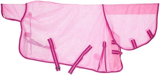 Cwell Equine NEW MINI/SHETLAND/PONY FLY RUG SOFT MESH ATTACHED NECK COVER PINK 3'6-4'9" (4'6") - Image 2