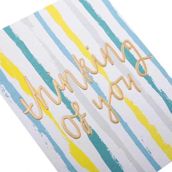 Thinking of You Card from The Hallmark Studio - Contemporary Embossed Text Design - Image 3