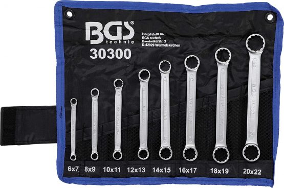 BGS 30300 | Double Ring Spanner Set | extra flat | 6-22 mm | 8 pcs.