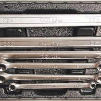 BGS 2268 | Double Ring Spanner Set with E-Type Ring Heads | E6 x E8 - E20 x E24 | 6 pcs.