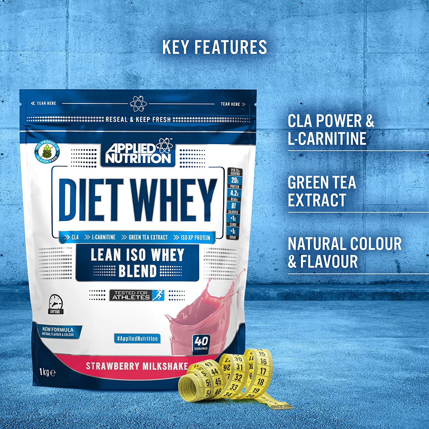 Applied Nutrition Diet Whey High Protein Powder, Low Carb & Sugar, Weight Loss with CLA, L Carnitine, Green Tea - Image 3