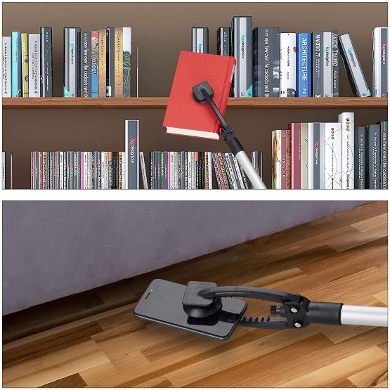 Relaxdays Grip & Grab Aid, No Bending, Reacher, Picking & Reaching Up, Aluminium, Plastic, 88 cm, Black/Silver, 88 x 15.5 x 3.5 cm - Image 2