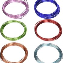 We R Memory Keepers Happy Jig Wire 6/Pkg-Colored, Metal, Multicolour, 20x20x3 cm
