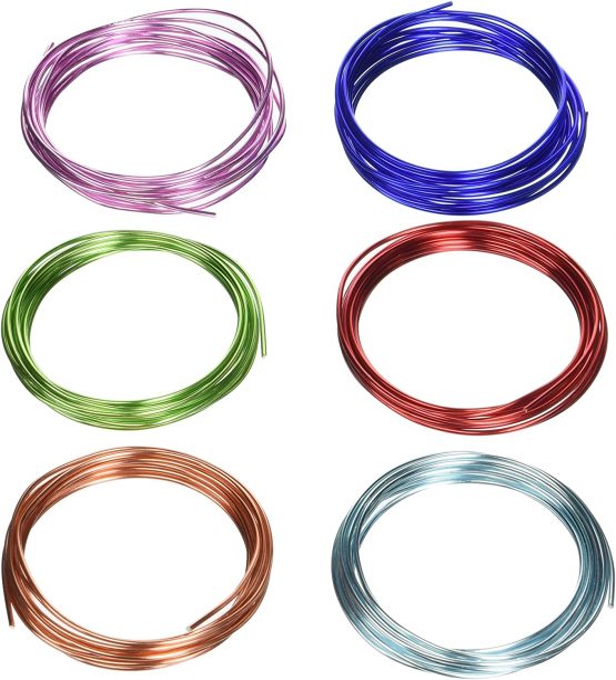 We R Memory Keepers Happy Jig Wire 6/Pkg-Colored, Metal, Multicolour, 20x20x3 cm