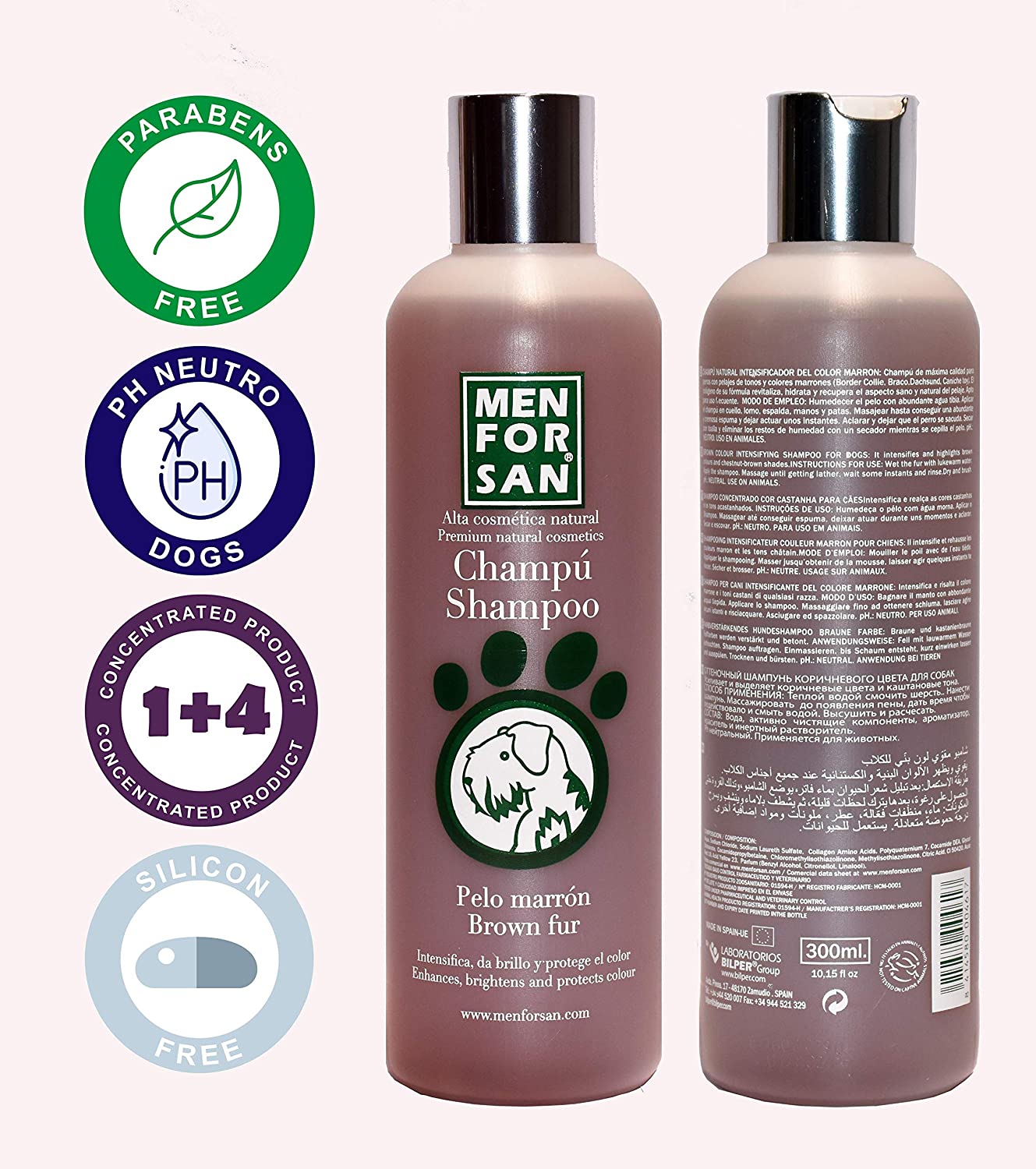 Menforsan - Brown Hair Shampoo, 300ml - Image 3