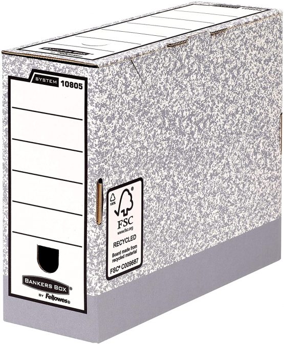 Bankers Box System A4 100mm Spine Transfer Files - Grey (Pack of 10)