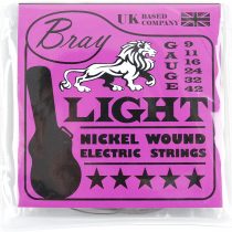 Bray Nickel Wound Electric Guitar Strings (09 - 42) Perfect For Fender, Gibson, Ibanez, Yamaha & Squier Electric Guitars