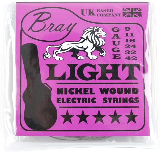 Bray Nickel Wound Electric Guitar Strings (09 - 42) Perfect For Fender, Gibson, Ibanez, Yamaha & Squier Electric Guitars