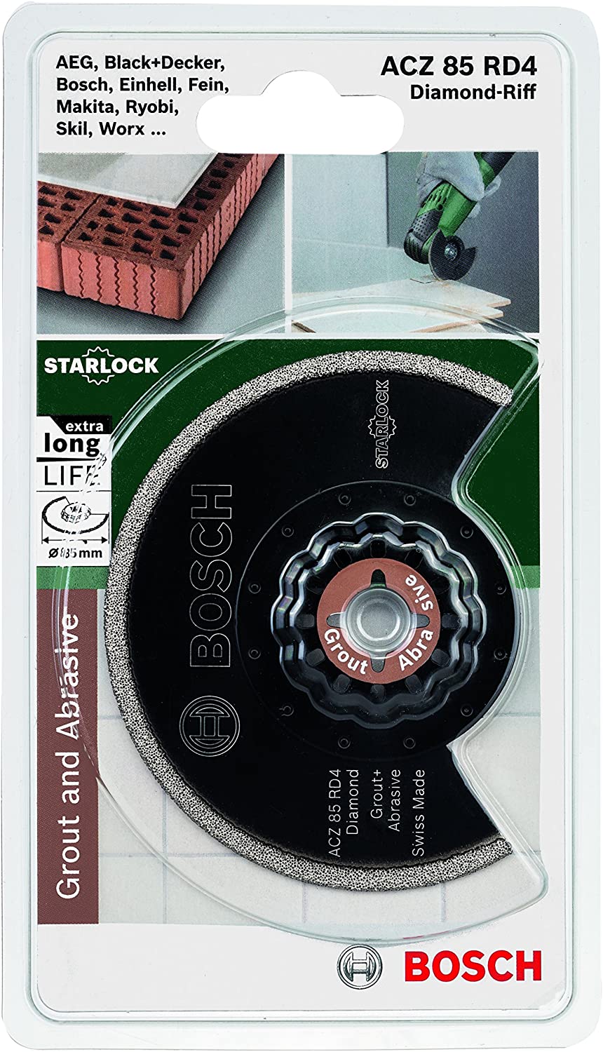 Bosch 2609256972 ACZ85RD Diamond Riff Blade for PMF 180 E Multifunctional Allrounder, Black, 85 mm - Image 2