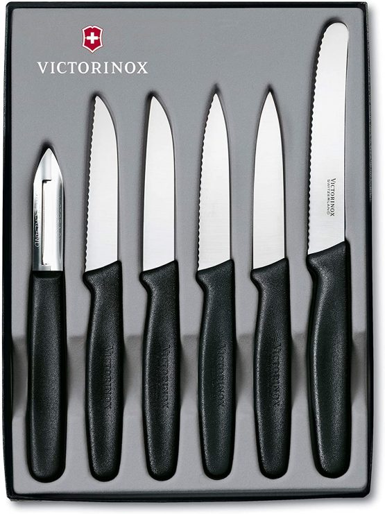 Victorinox 6-Piece Paring Knife, stainless_steel, Black, 30 x 5 x 5 cm