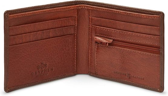 Gryphen Men's RFID Blocking Genuine Leather Wallet (Brown) - Image 2