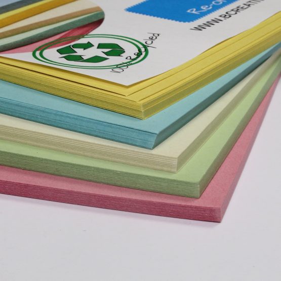 BCreativetolearn A3 Pastel Card Eco 100% Recycled A3 Coloured Card 180gsm 100 Sheets Assorted Colours - Use for Card Making, Printing, Copying - Image 4