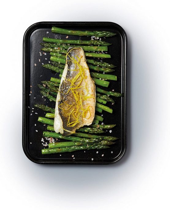MasterClass Small Baking Tray, Scratch Resistant Vitreous Enamel and Induction Safe 1 mm Thick Steel, 24 x 18 cm