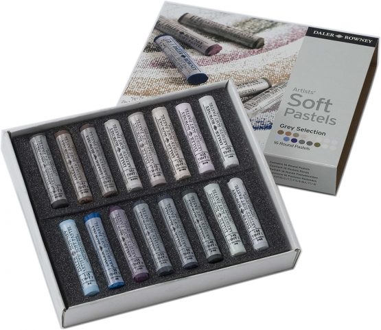 Daler Rowney 153901016 Grey Soft Pastel Set (Pack of 16)