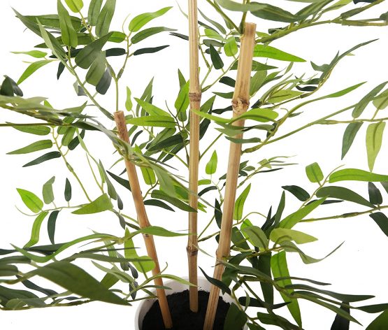 Closer2Nature Artificial 2ft 3" Golden Bamboo Tree in a Decorative White Pot - Image 3