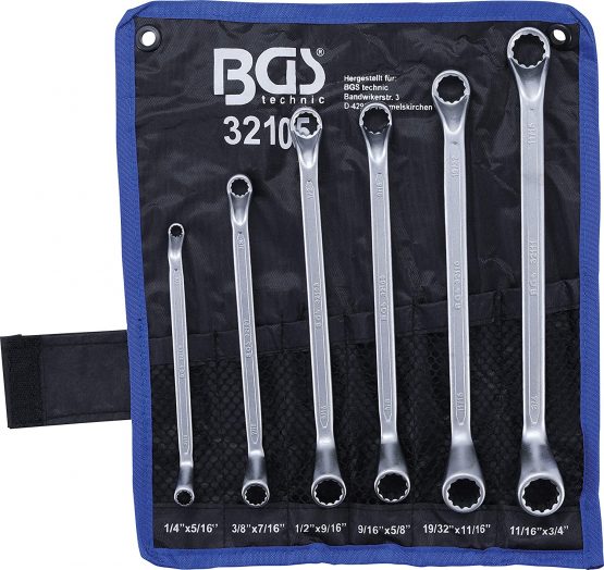 BGS 32105 | Double Ring Spanner Set | offset | Inch Sizes | 1/4" - 3/4" | 6 pcs.