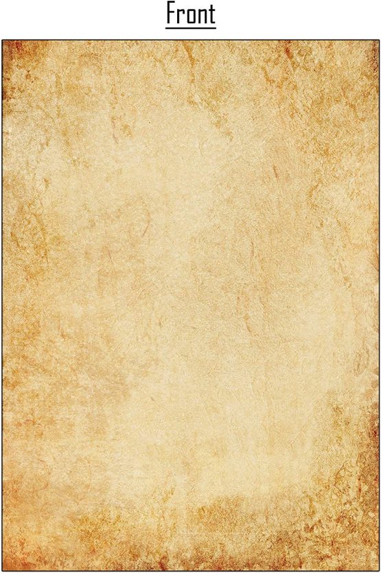 80 x Eco Friendly Recycled Sheets of Old Looking/Vintage Design Paper DIN A4. Great for Vintage invites and Letters - Image 2