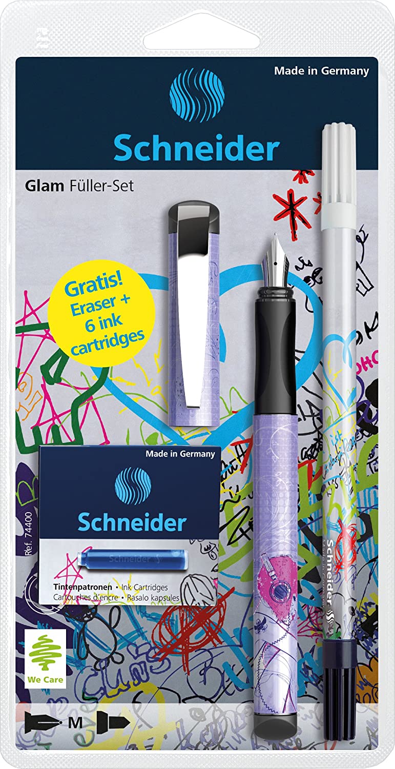 Schneider Glam Writing Set including Ball Set, 1xFH Glam 1xTL Corry TP 6, Blue, Assorted - Image 2