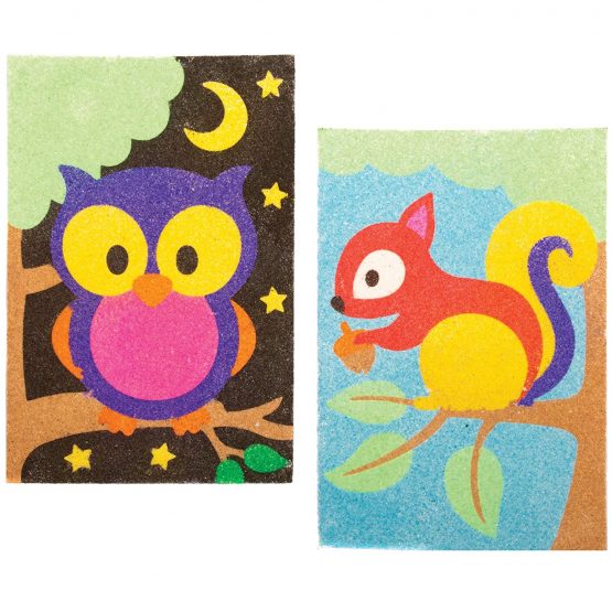 Baker Ross AW883 Woodland Animal Sand Pictures, Arts and Crafts for Kids (Pack of 8), Assorted - Image 3