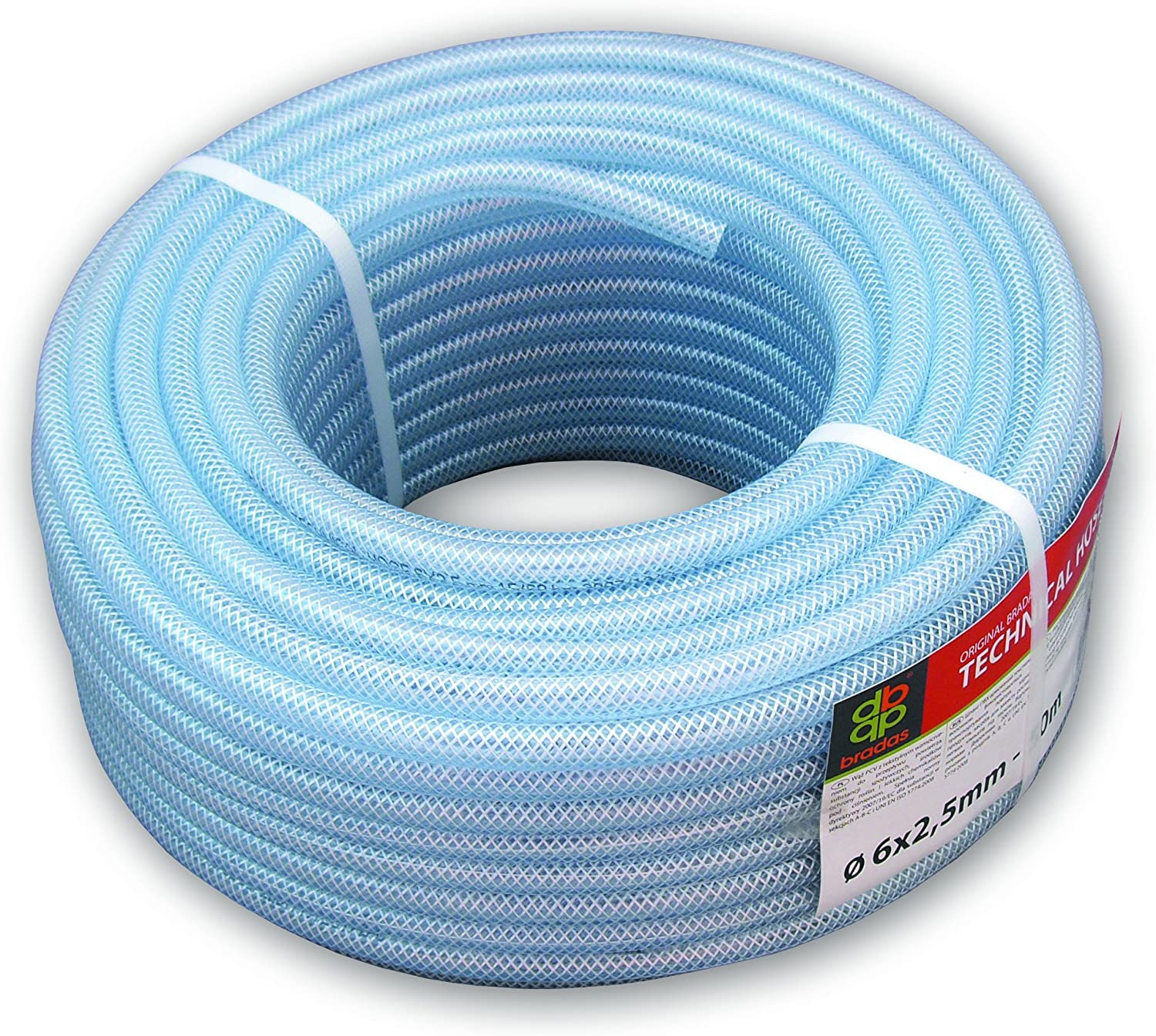 clear pvc braided hose,food grade/oil/water/fuel reinforced pipe,tube 12.5mm 1/2" (5m), 12.5mm x 5000mm