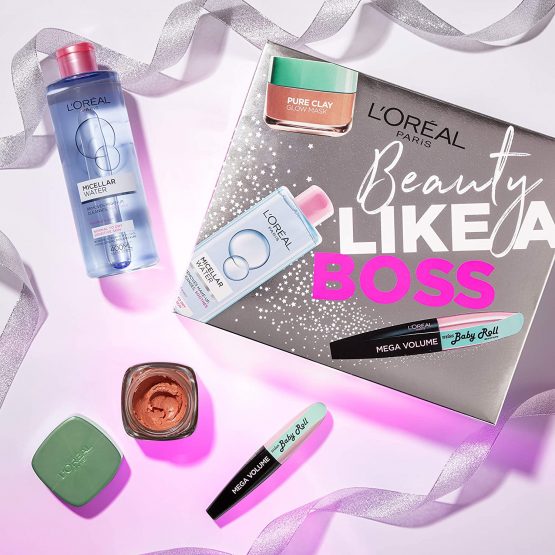 L'Oreal Paris Beauty Like A Boss Micellar, Face Mask & Mascara Gift Set For Her - Image 2