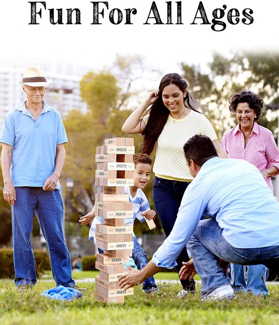 Ultimate XL! Tumble Tower - Superior 5ft Size for adults - Build to over 5 FEET tall during play!-Jaques Of London - Image 3